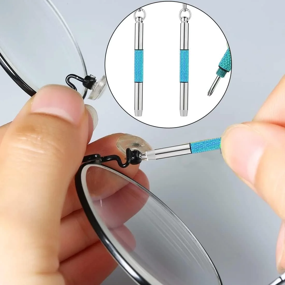Викрутка набор KGDUYC 3 в 1 з нержавіючої сталі для ремонту окулярів, ювелірних виробів і годинників, фото №5