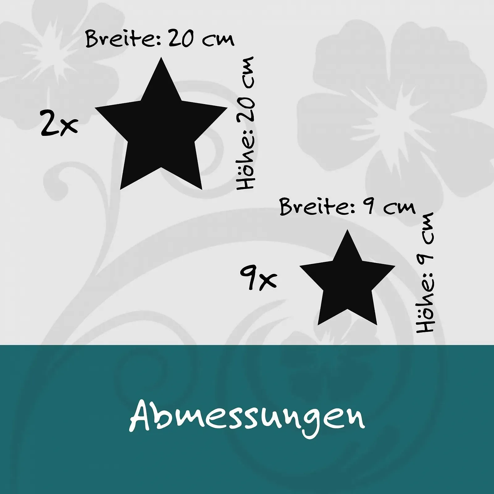 Наклейка на стену kleb-Drauf 8 Stars Черный матовый, фото №3