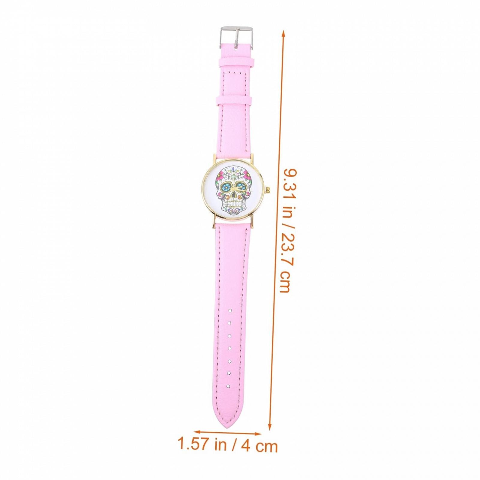 Жіночий годинник WRITWAA Punk Style, шкіряний ремінець, рожевий, фото №6
