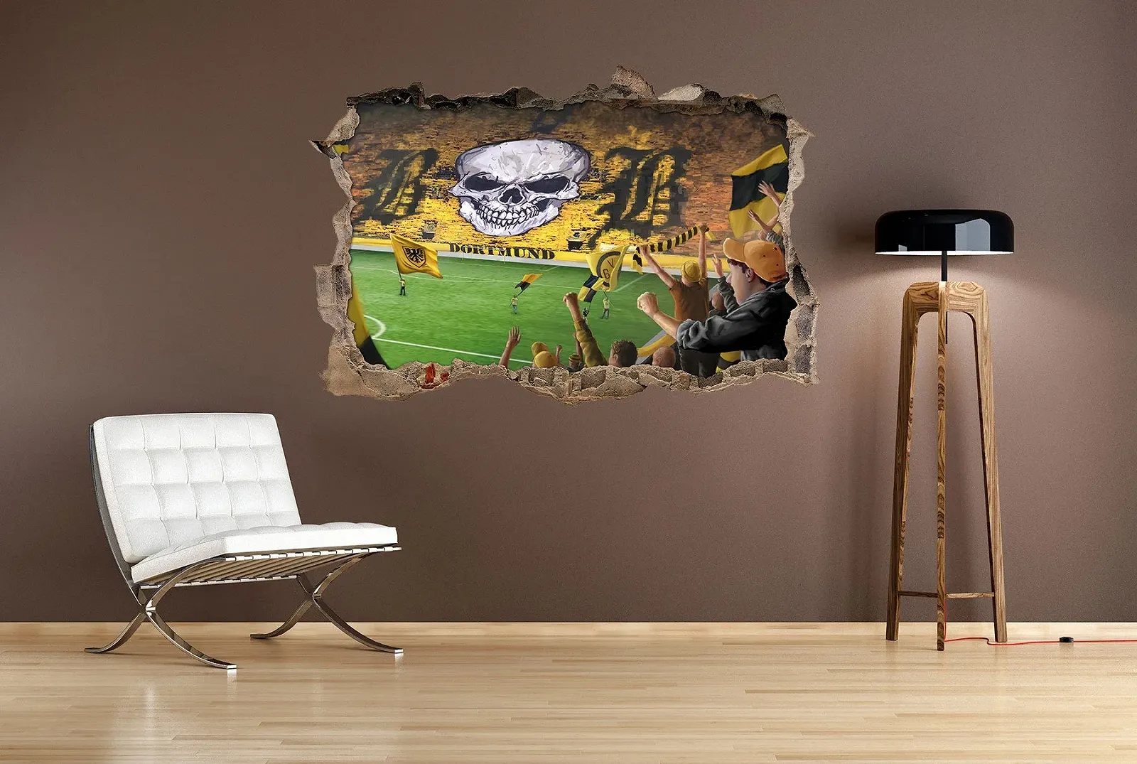 Наклейка на стену Ultras Dortmund Stadium 3D 92 x 62 см, фото №2 Наклейка на стену Ultras Dortmund Stadium 3D 92 x 62 см, фото №2