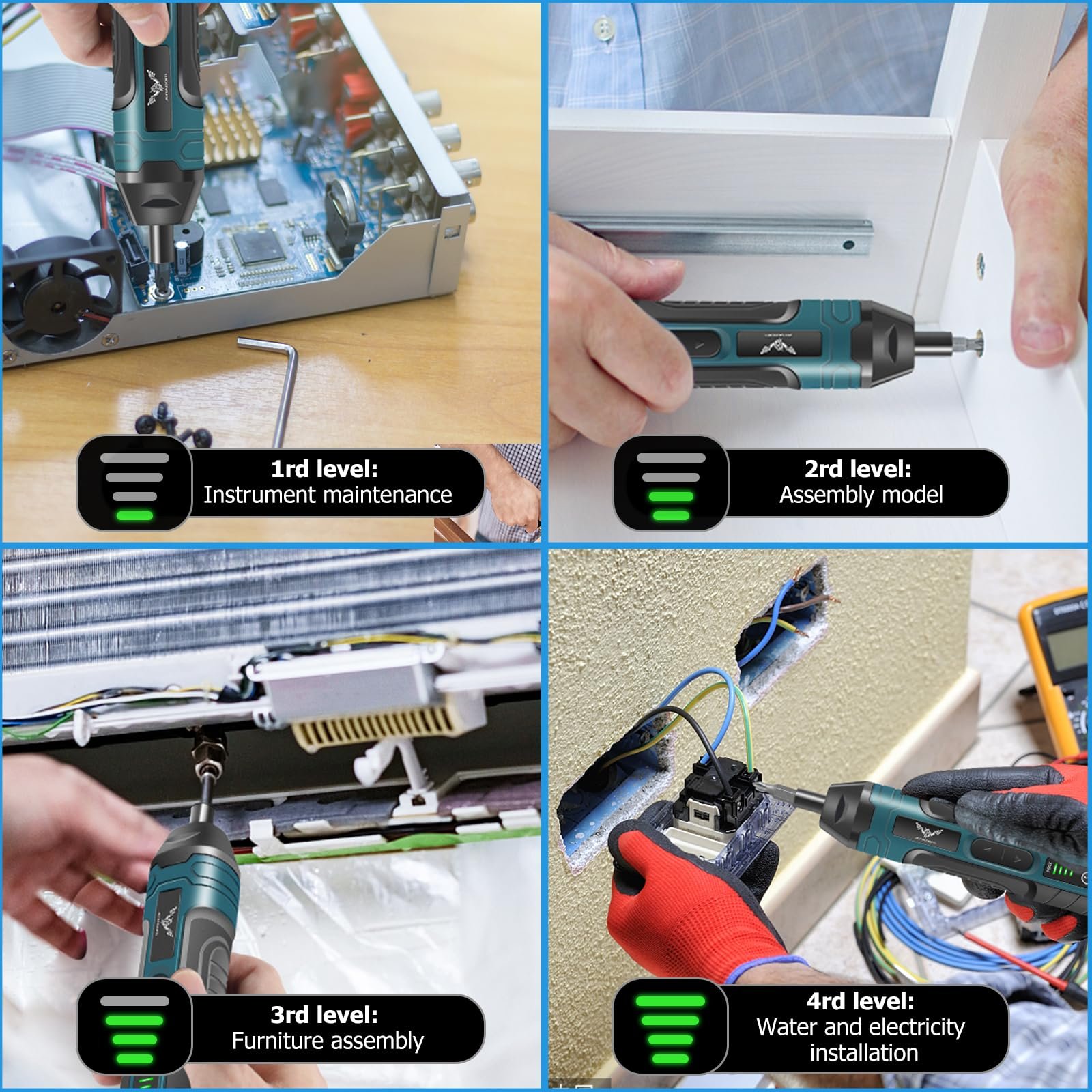 Викрутка електрична JENABOM пряма маленька бездротова 3.6 В 5 Н·м (21-елементний набір), фото №7