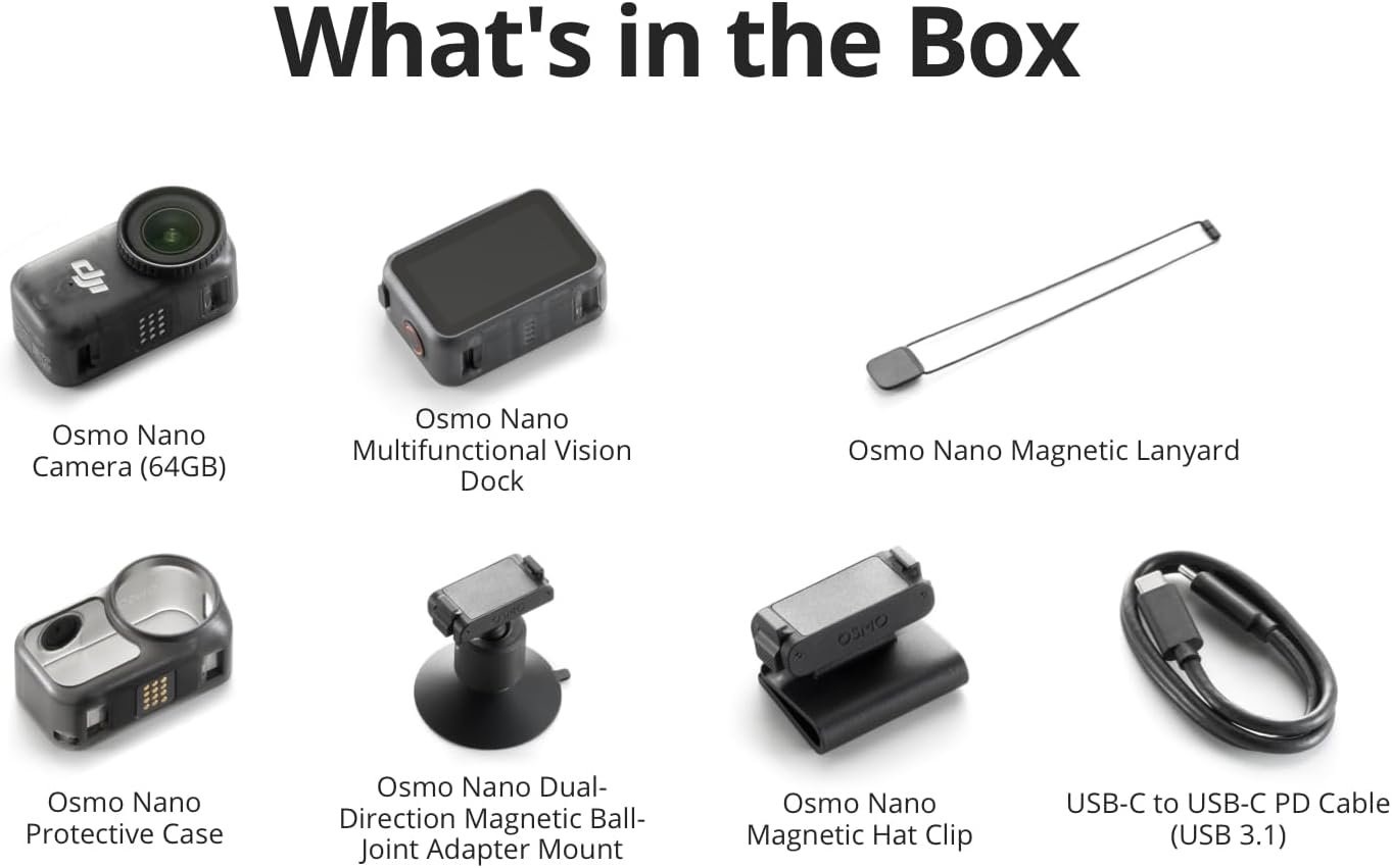 Экшн-камера DJI Osmo Nano 64GB / 12 МП / 4K / 120fps / Wi-Fi / Влагозащитная / Черная, фото №9 Экшн-камера DJI Osmo Nano 64GB / 12 МП / 4K / 120fps / Wi-Fi / Влагозащитная / Черная, фото №9