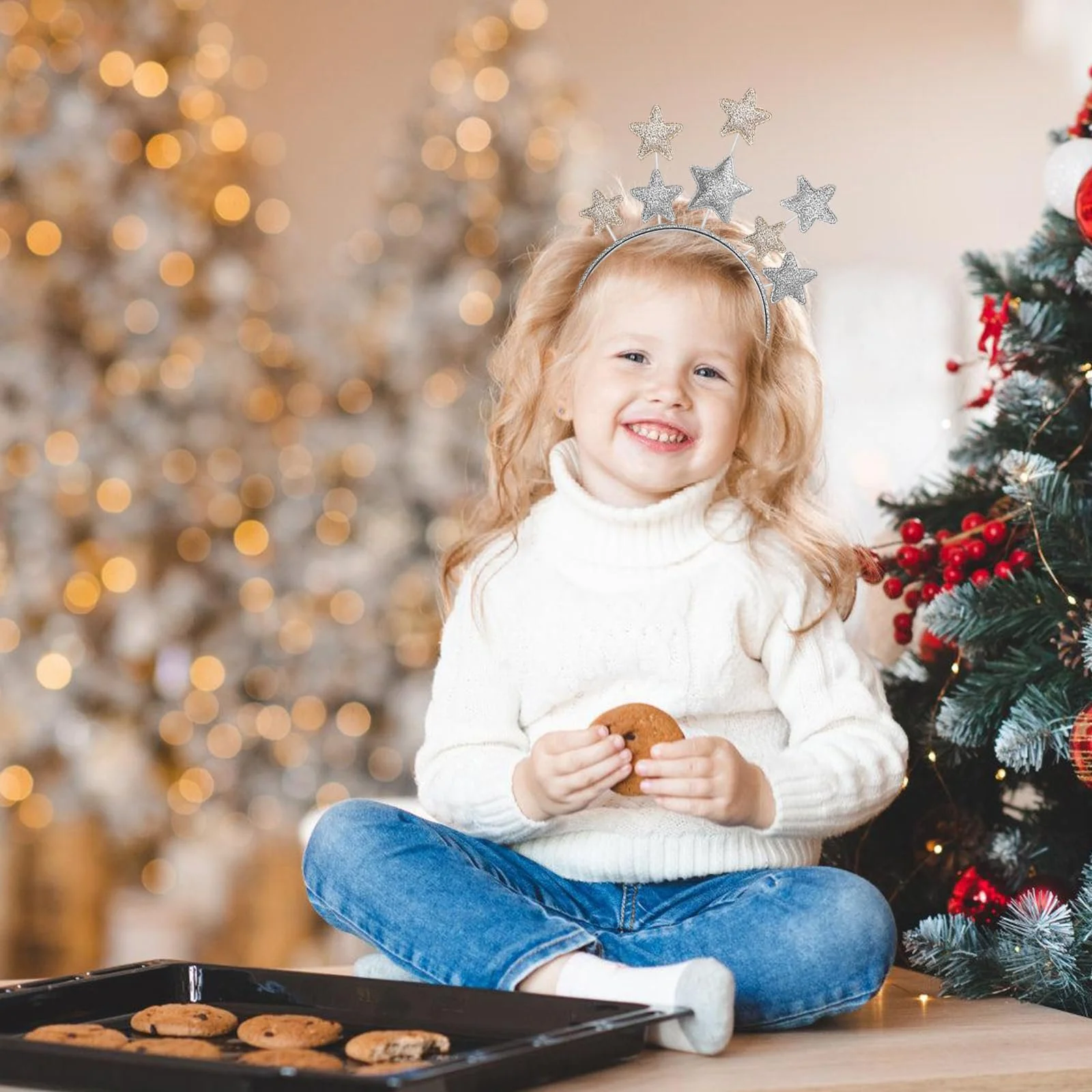 Обруч для волосся Зірка з блискітками, фото №5