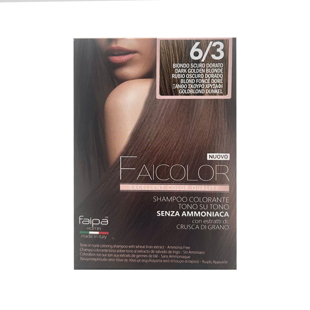 Шампунь Faipa Faicolor без аммиака 63 Тёмно-русый золотой, фото №1