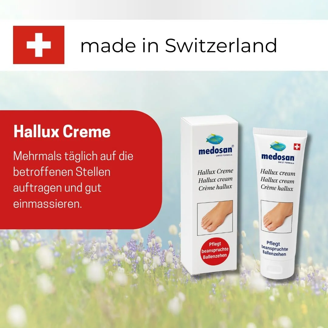 Крем для ухода за ногами Medosan Hallux Cream с миндальным маслом и конским каштаном для стоп с косточкой, фото №4