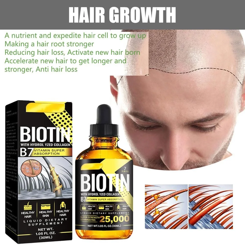 Сироватка для росту волосся, B7 Біотин, 30 мл, для жінок та чоловіків, проти випадіння, фото №3 Сироватка для росту волосся, B7 Біотин, 30 мл, для жінок та чоловіків, проти випадіння, фото №3