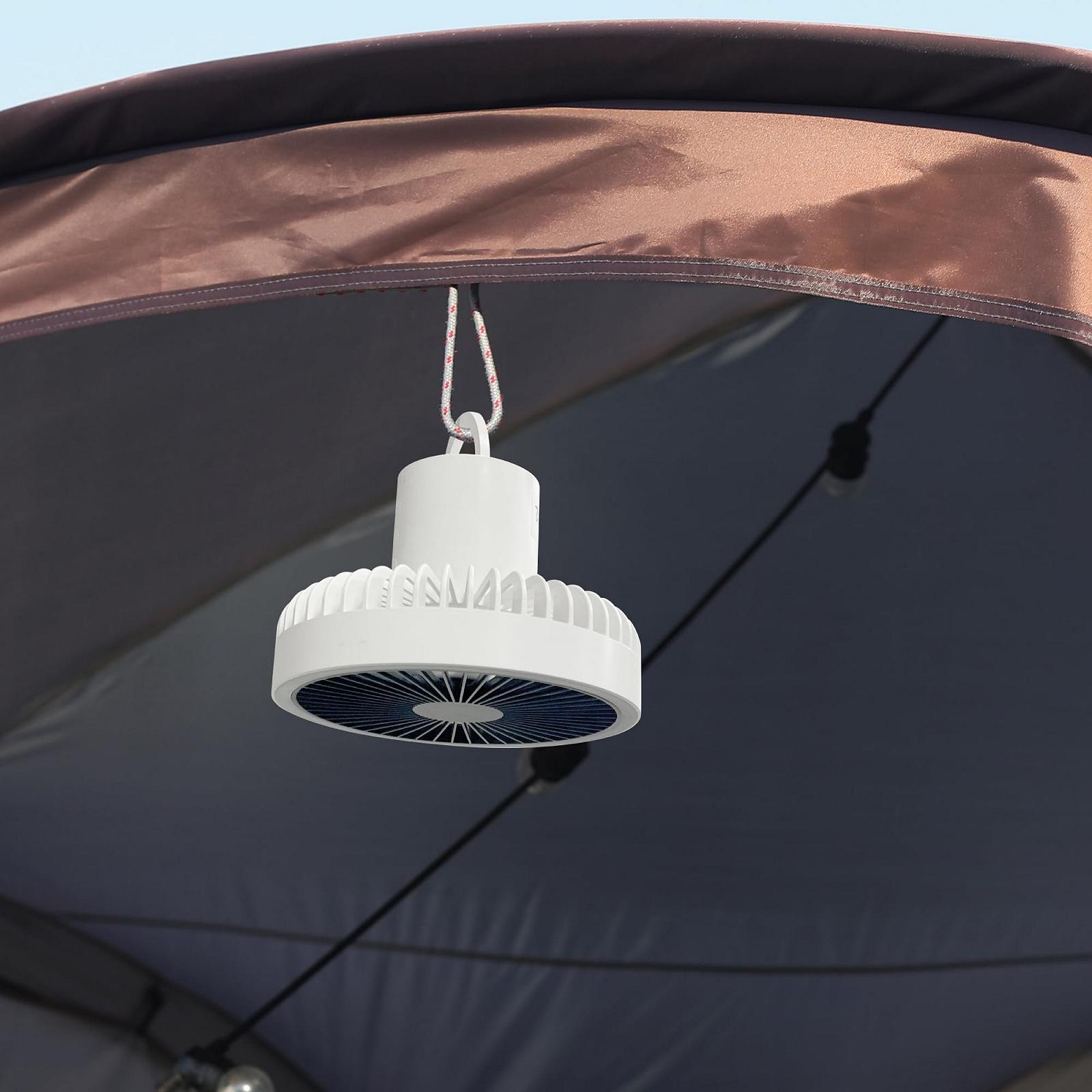 Вентилятор Настольный Wonderlamp портативный, 5.5 Вт, с LED подсветкой, белый, фото №4