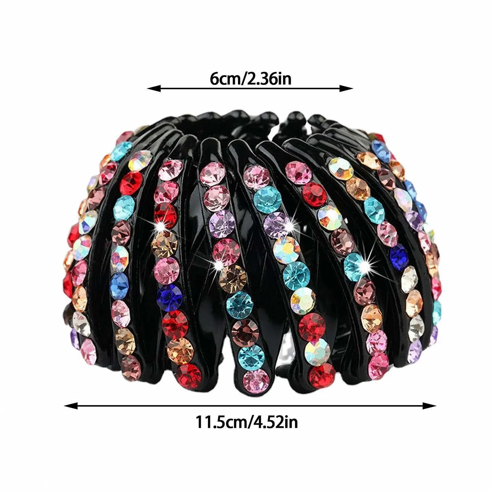 Заколка для волос Тип «Птичье гнездо» Bexdug со стразами, расширяемая, держатель для волос со стразами, аксессуары для волос, пучок со стразами «Птичье гнездо», зажим для волос «Птичий хвост» для женщин и девушек, фото №4