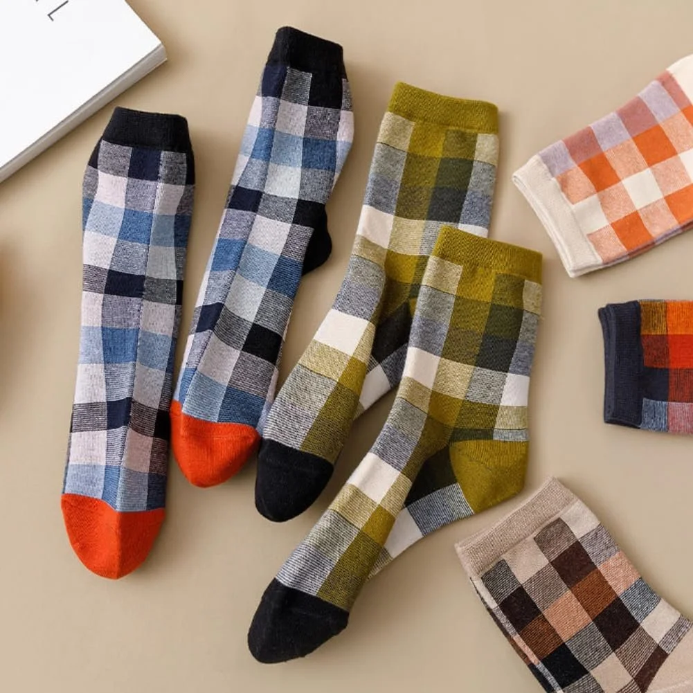 Носки AKAMAS Укороченные, в клетку, 5 пар, фото №4 Носки AKAMAS Укороченные, в клетку, 5 пар, фото №4