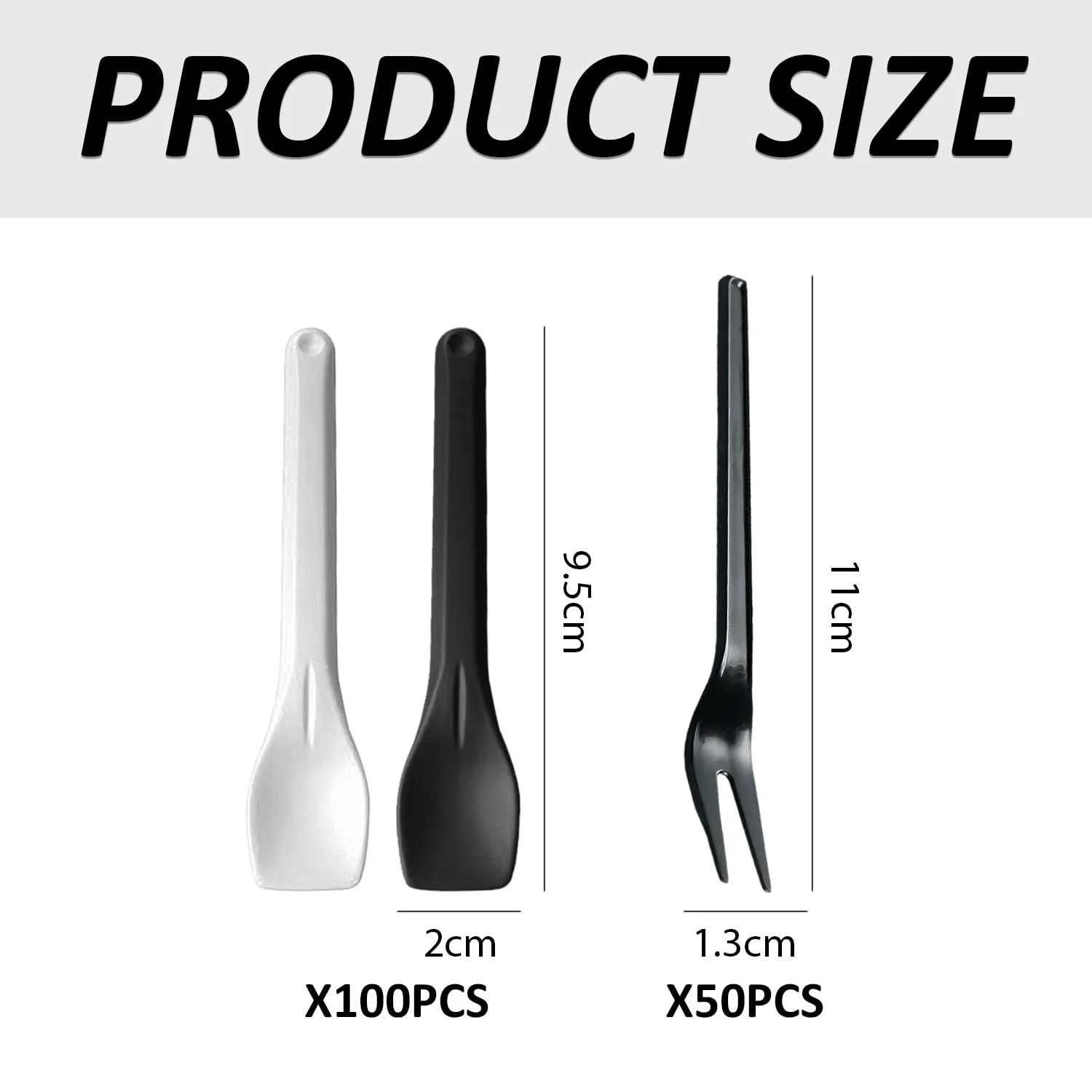 Набір десертних ложок (100 шт), виделки (50 шт), фото №2