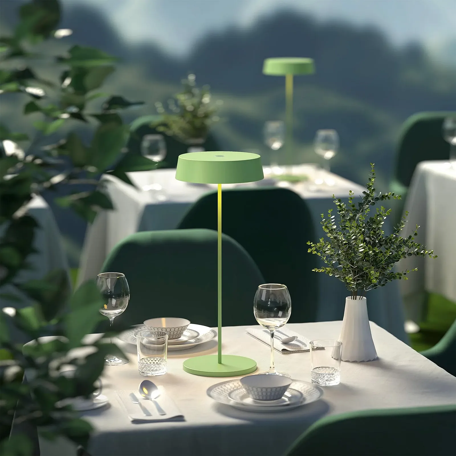 Настільна лампа Palmina 901 LED Регульована яскравість 4400 mAh Бездротова IP54 Зелена, фото №5