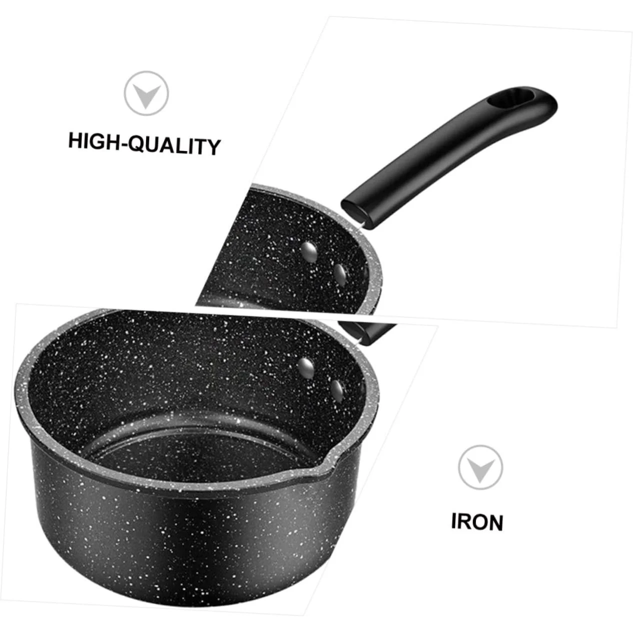 Ковш антипригарный для молока супа и пасты с отверстием для подвешивания, фото №8