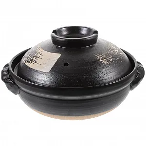 Кастрюля для тушения Gatuida Керамическая С крышкой Термостойкая Антипригарная 500 мл - Фото 1