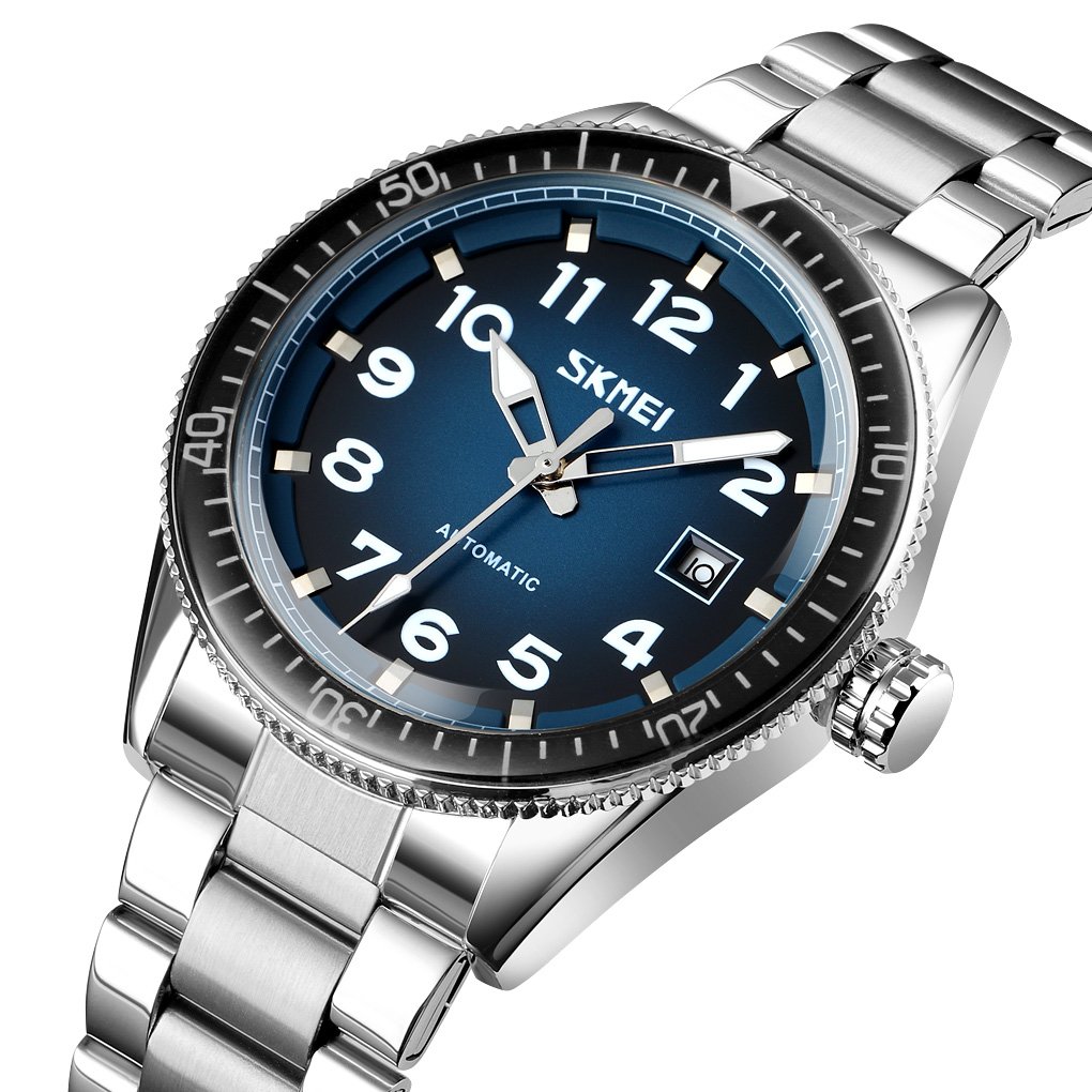 Годинник Skmei 9232SSIBU Silver/blue-steel strap, фото №2