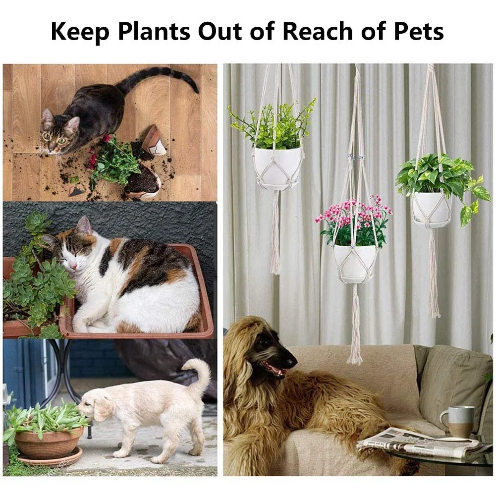 Набор подвесных корзин макраме CYH 6 шт., фото №6