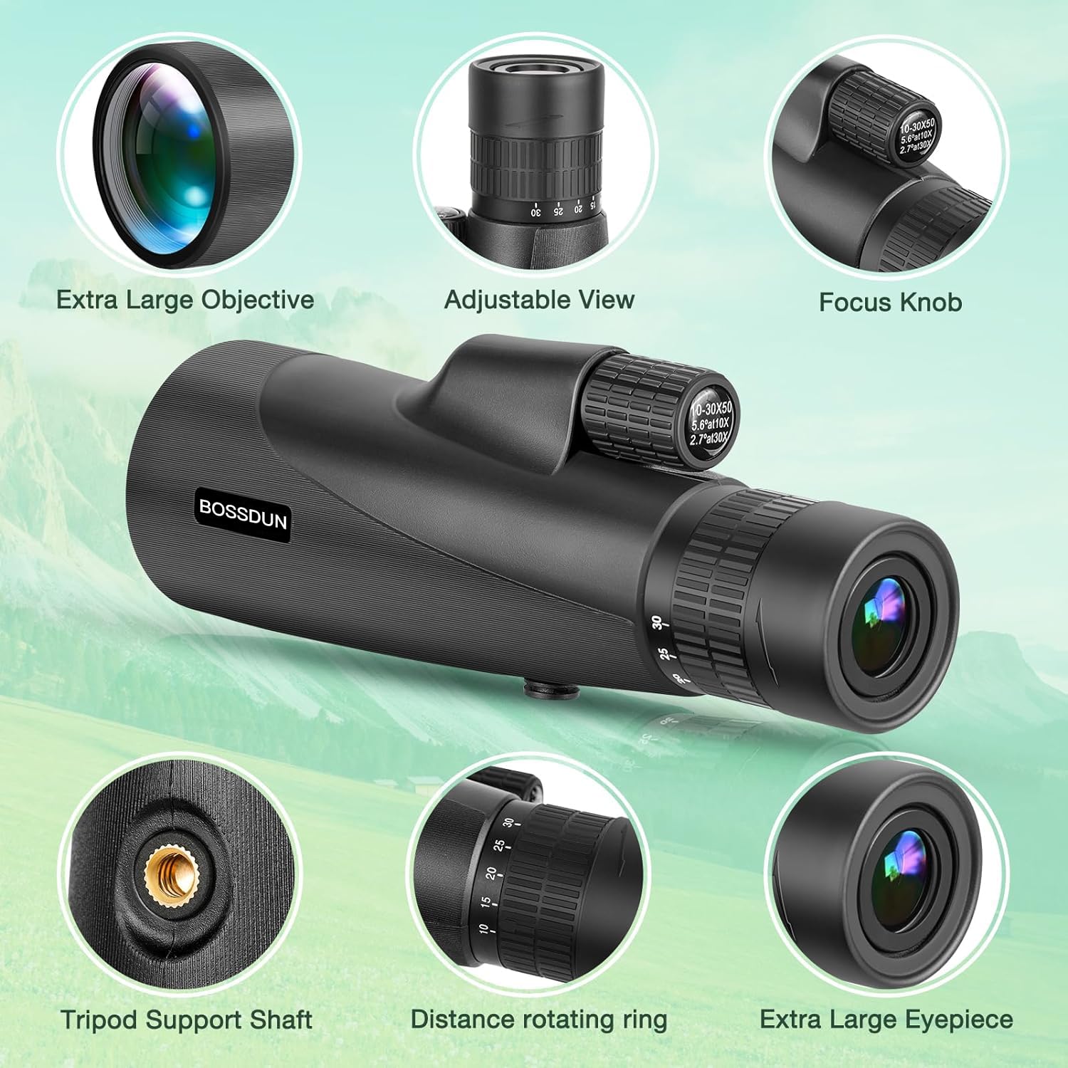 Монокуляр Zoom Monocular з триногою HD для смартфона для дорослих чорний, фото №2