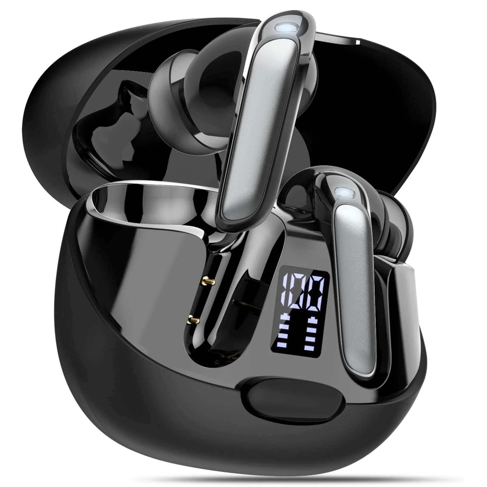 Навушники-перекладач AI, 3-в-1 для перекладу голосу 164 мовами з додатком, 5 режимів перекладу в реальному часі, Bluetooth 5.3, 48 годин, фото №1