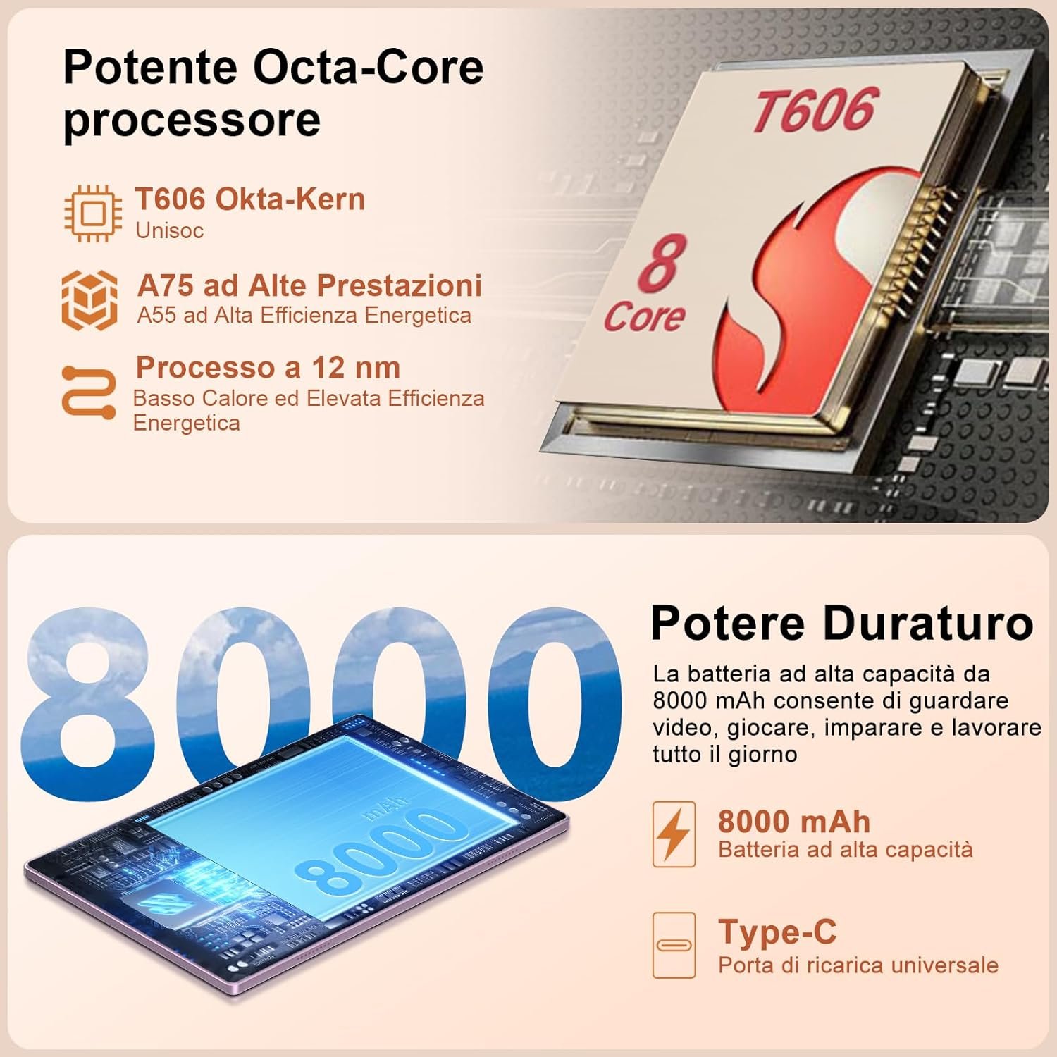 Планшет 10" Dghrti Tab 30 6+16/128Gb 8 ядер Android 14 8000 mAh Черный, фото №5