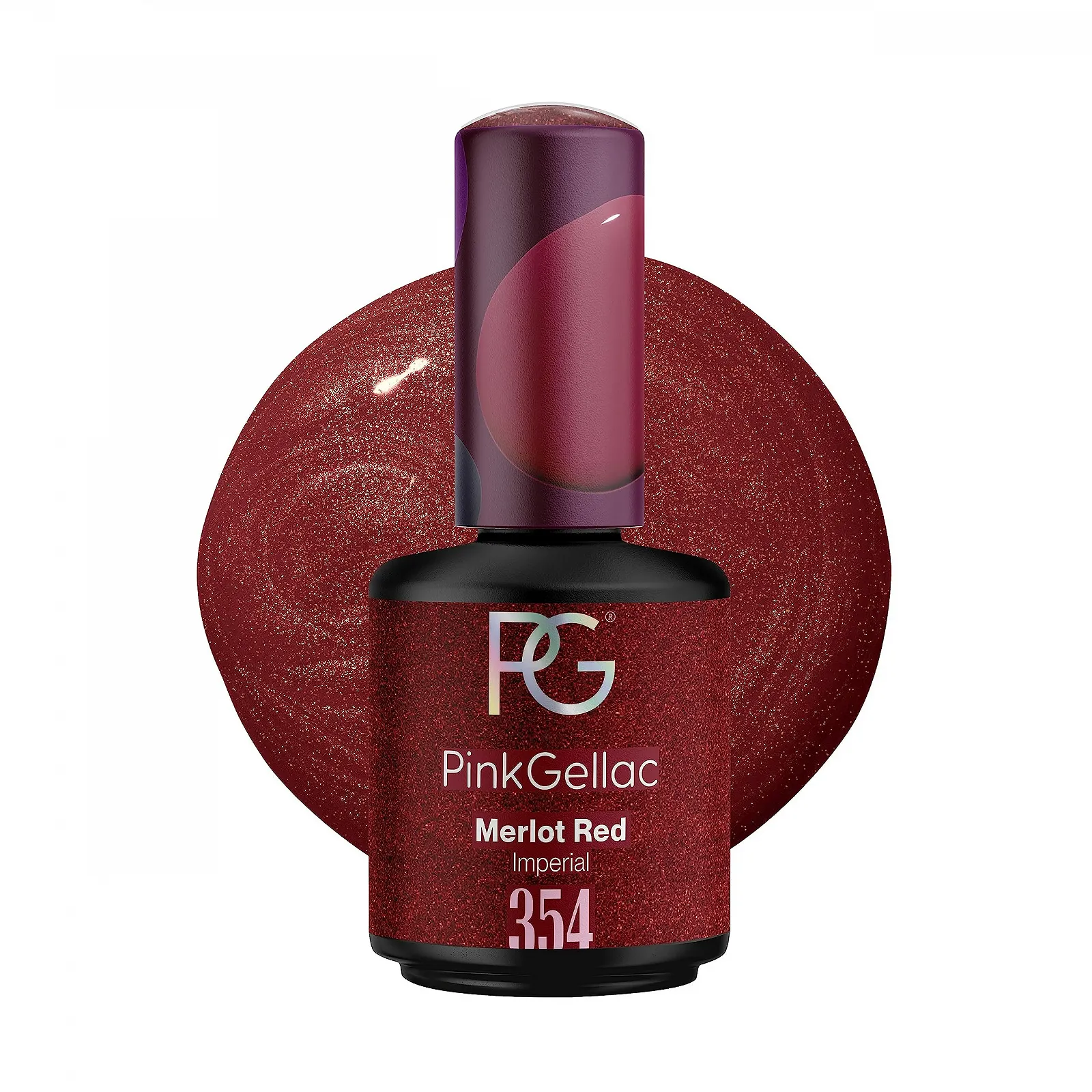 Гель-лак Pink Gellac 354 Merlot Red Красный 15 мл, фото №1 Гель-лак Pink Gellac 354 Merlot Red Красный 15 мл, фото №1
