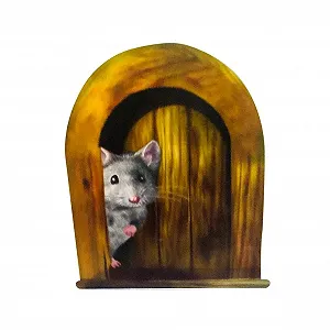 Наклейки на стіну 3D Mouse Hole 5 шт. 12 x 16,8 см - Фото 1