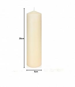 Свічка JEKA-Kerzen Chimney Candle Lantern Candle Розмір Приблизно 6 x 30 см Колонка Свічка Шампань synthetic.ua - Фото 1