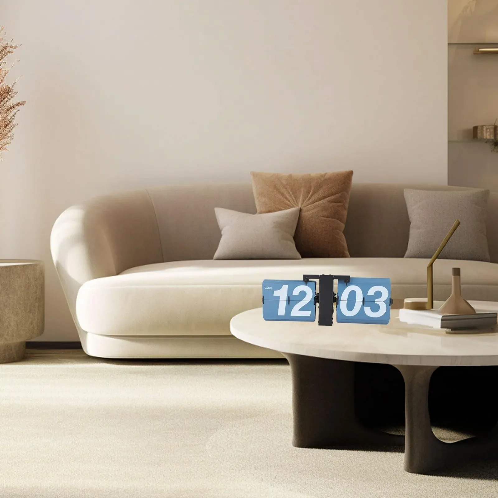 Перекидний годинник у стилі ретро PODSJD, Edelstahl und PVC, великі цифри, Type 5, фото №6