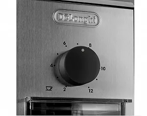 Кофемолка DeLonghi KG 79 Professional, пластиковый корпус, до 12 чашек, серебристый synthetic.ua - Фото 1