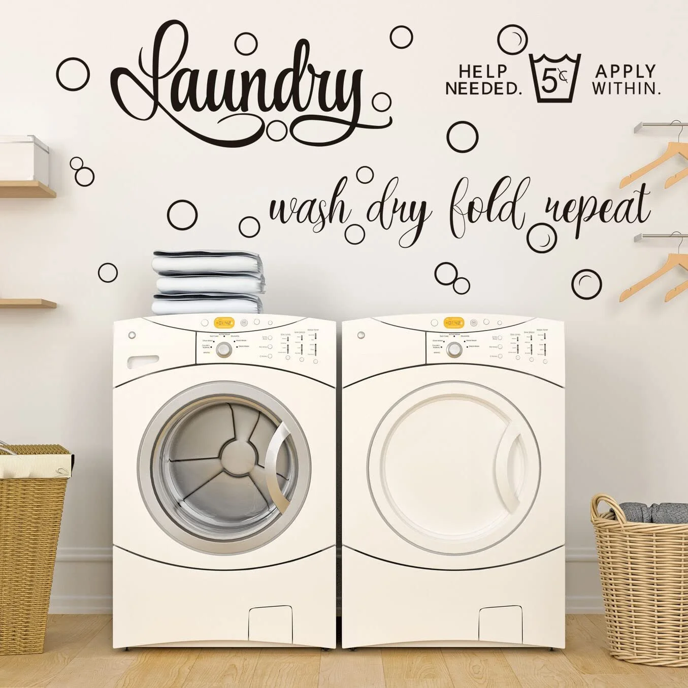 Настінна наклейка Runtoo Laundry Room Quotes Велика, фото №2