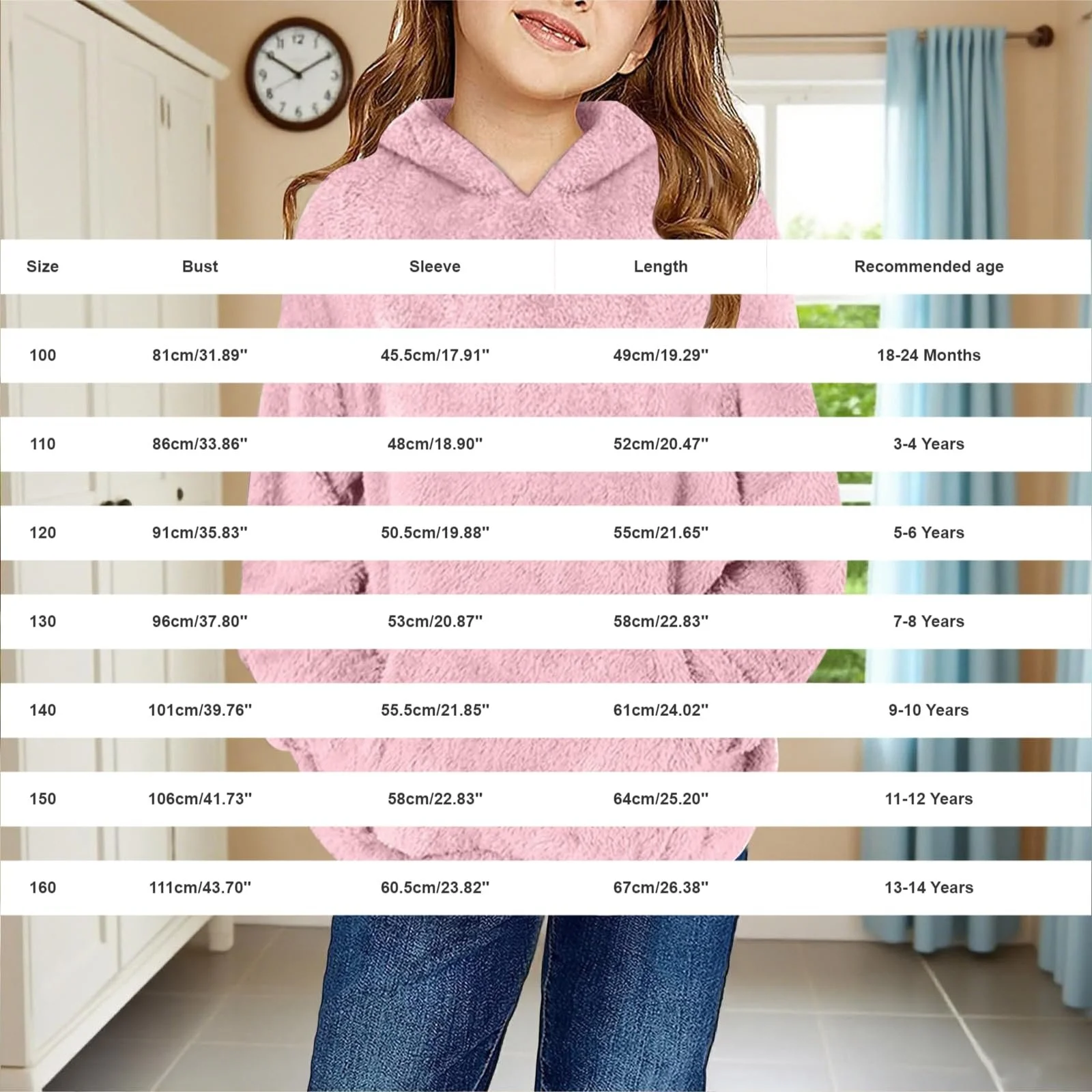 Флісовий пуловер з капюшоном для дівчат Generisch, фото №5 Флісовий пуловер з капюшоном для дівчат Generisch, фото №5