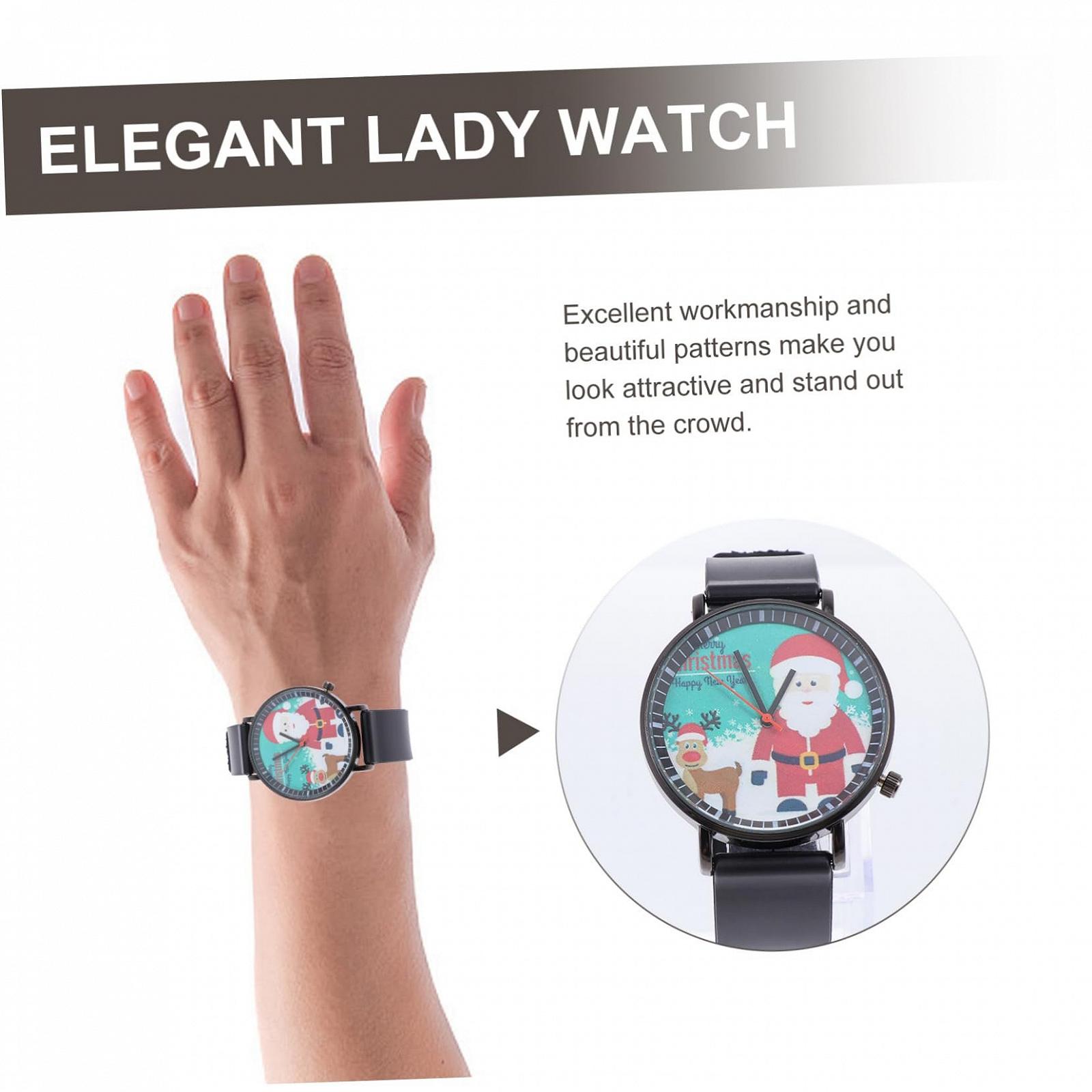 Часы WRITWAA Рождественские Часы Унисекс Часы снеговика Детские Часы из нержавеющей стали Разные цвета Ремешок, фото №8