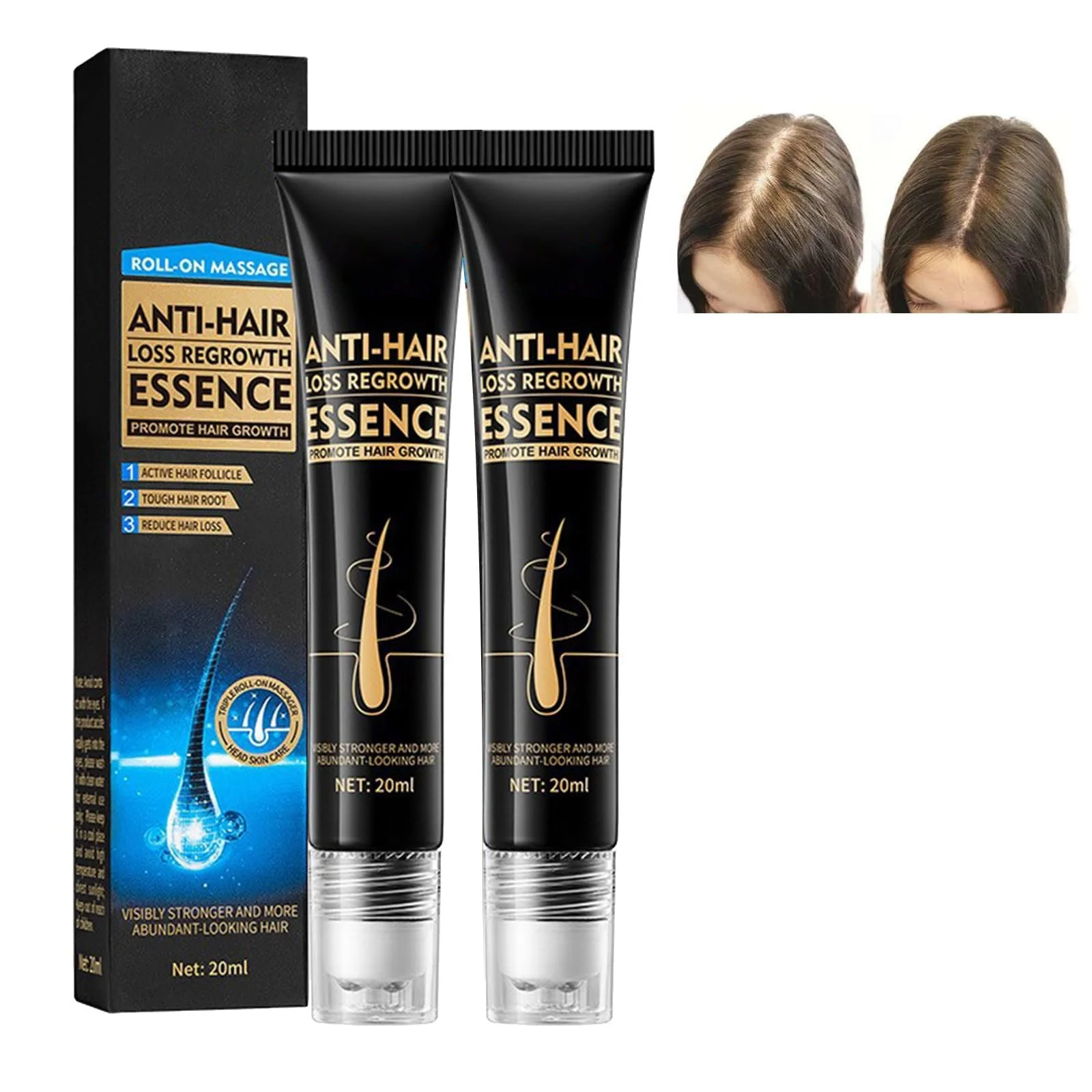 Сироватка для росту волосся, проти випадіння волосся, 2 шт. в упаковці, фото №8