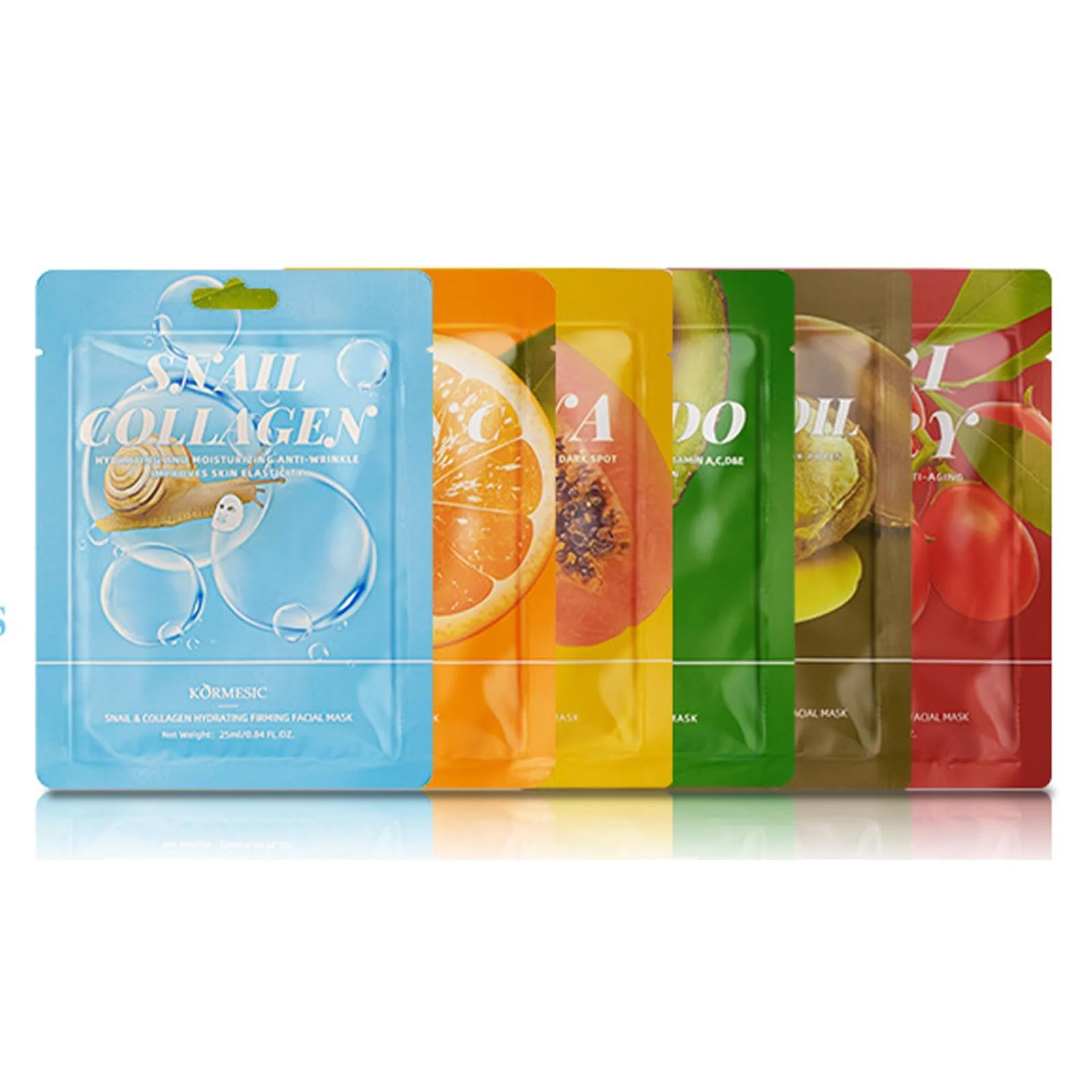 Тканинні маски для обличчя для щоденного догляду [Упаковка з 4 штук], фото №1