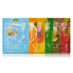 Тканевые маски для лица для ежедневного ухода [Упаковка из 4 штук], для сияния и увлажнения, маска для лица против сухой, бледной и матовой кожи - Фото 1