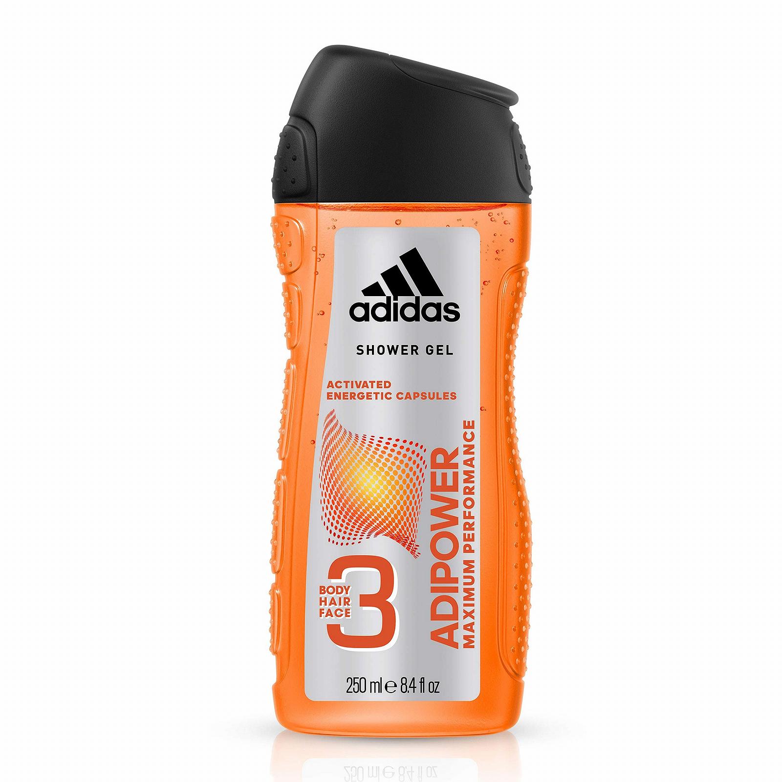 Гель для душа Adidas Adipower 3 in 1 для мужчин 250 мл, упаковка из 2 шт., фото №1