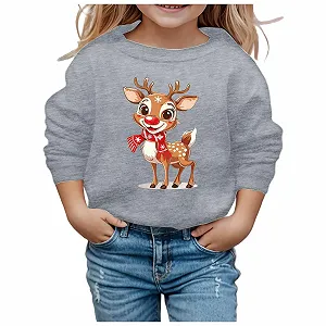 Худі Kindermode Різдвяний з принтом, весняно-осінній, з довгими рукавами, вільний - Фото 1