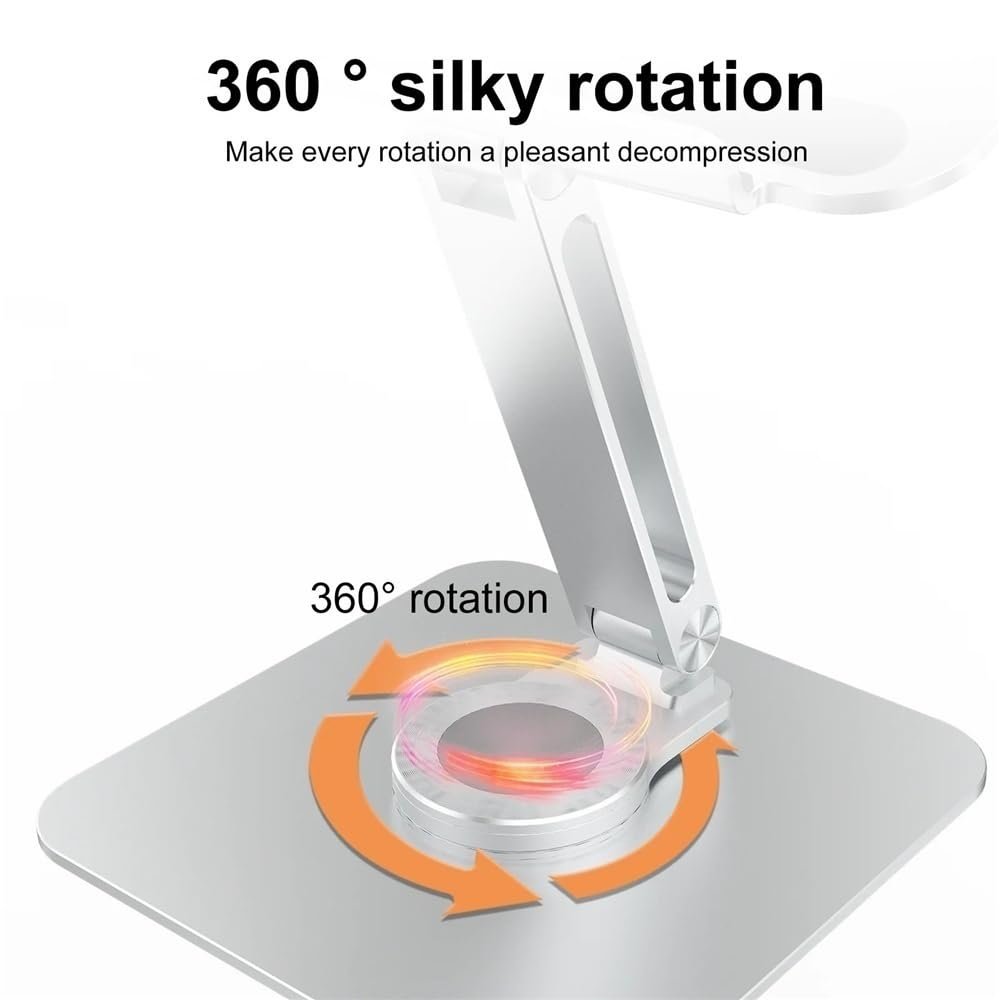 Подставка для ноутбука алюминиевая вращающаяся на 360°, фото №7