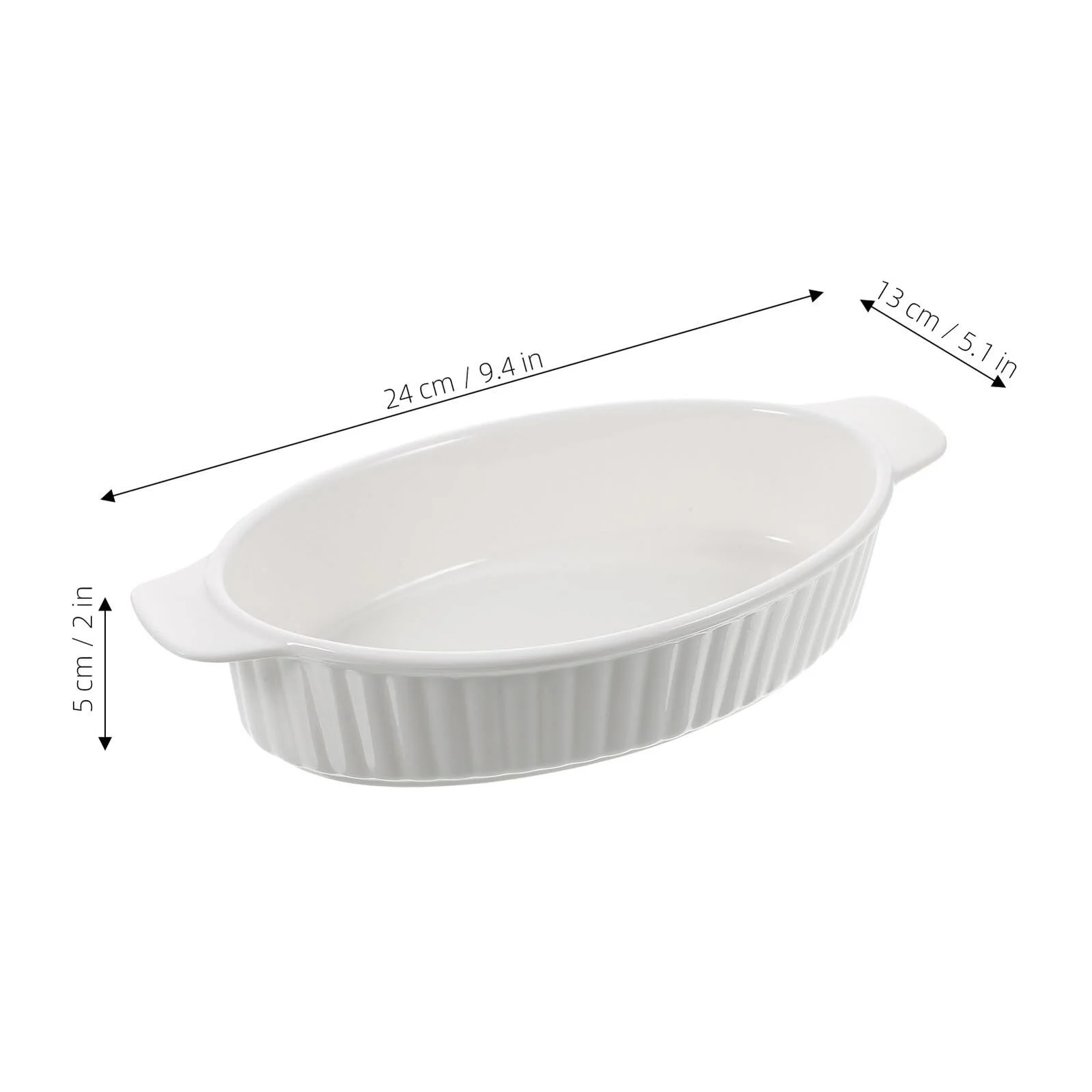 Керамічна форма для запікання овальна з двома ручками термостійка для духовки та посудомийної машини, фото №2