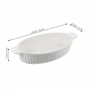 Керамічна форма для запікання овальна з двома ручками термостійка для духовки та посудомийної машини synthetic.ua - Фото 1