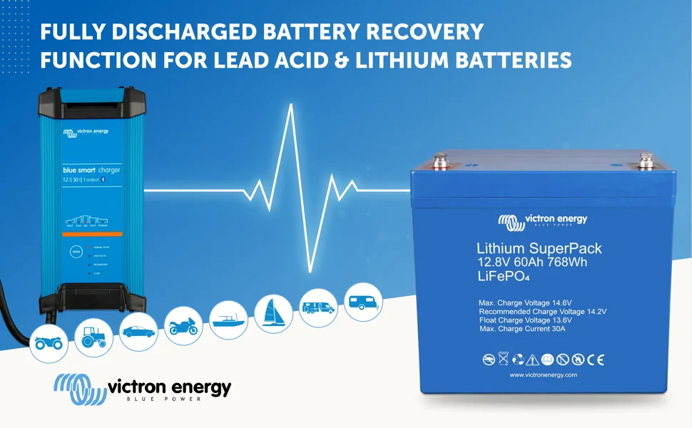 Зарядное устройство Victron Energy Blue Smart Blue IP22 12V 30A, фото №5 Зарядное устройство Victron Energy Blue Smart Blue IP22 12V 30A, фото №5