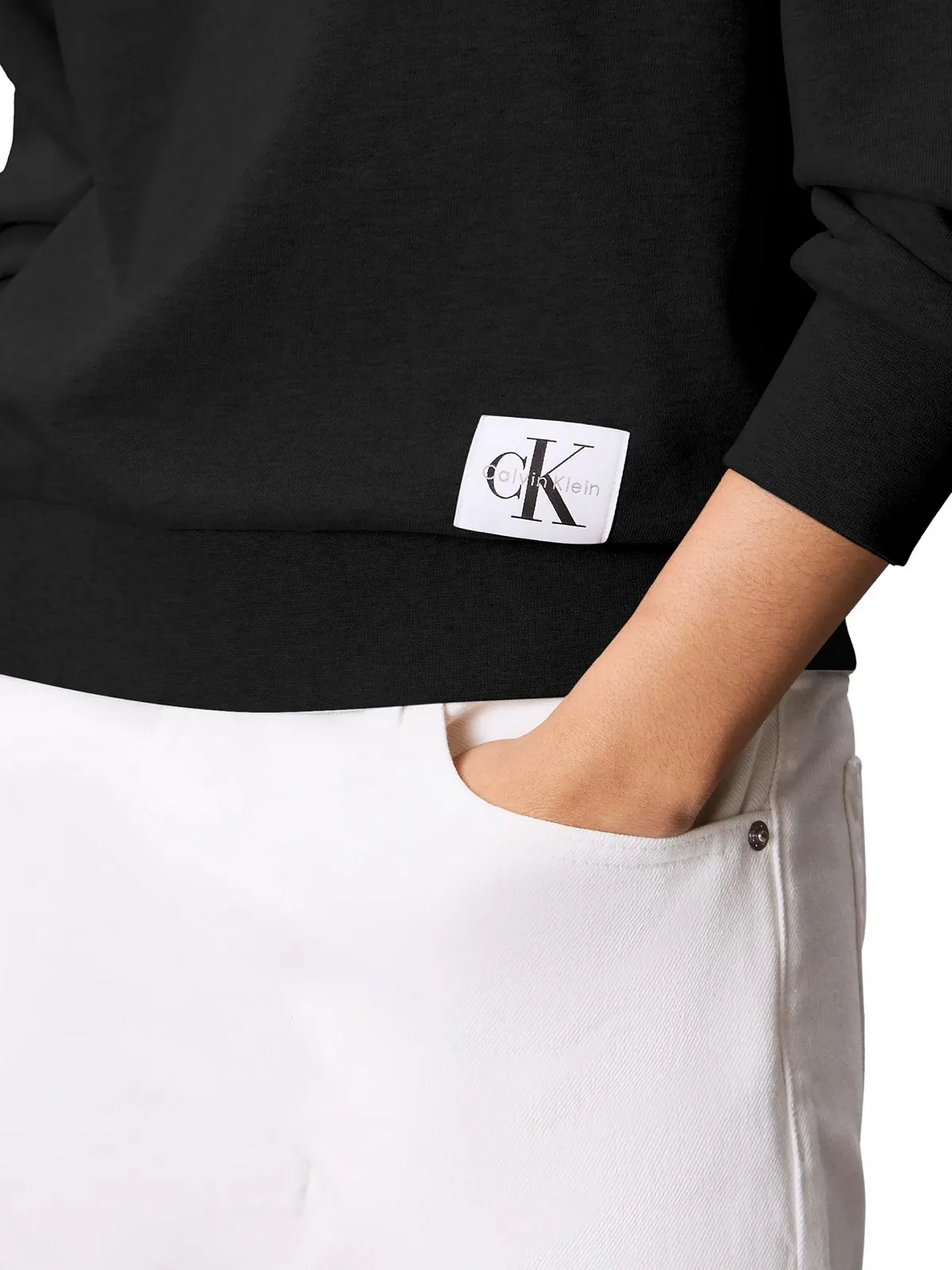 Кофта Calvin Klein A-LS Badge Logo Terry Crew Nk, фото №3 Кофта Calvin Klein A-LS Badge Logo Terry Crew Nk, фото №3