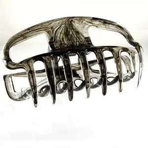 Заколка для волос для волос большая с открытыми сторонами WeLoveBeads 10 см Дымчато-серый - Фото 1