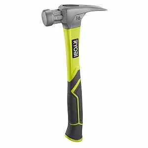 Молоток-гвоздодер RYOBI RH16FSS с магнитным держателем гвоздей 450 г гладкая поверхность нескользящая рукоятка - Фото 1