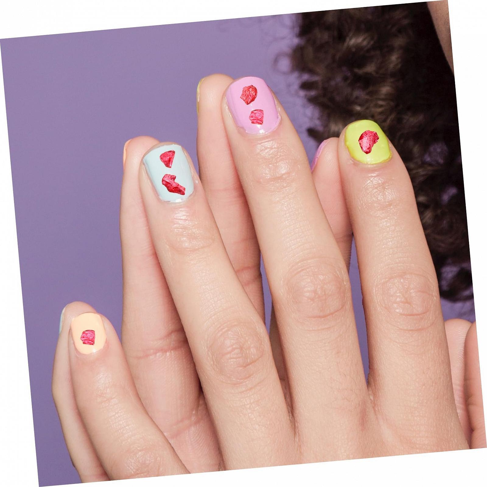 Песок для декора ногтей 1tasche, мешочек, разноцветный стеклянный песок, фото №8