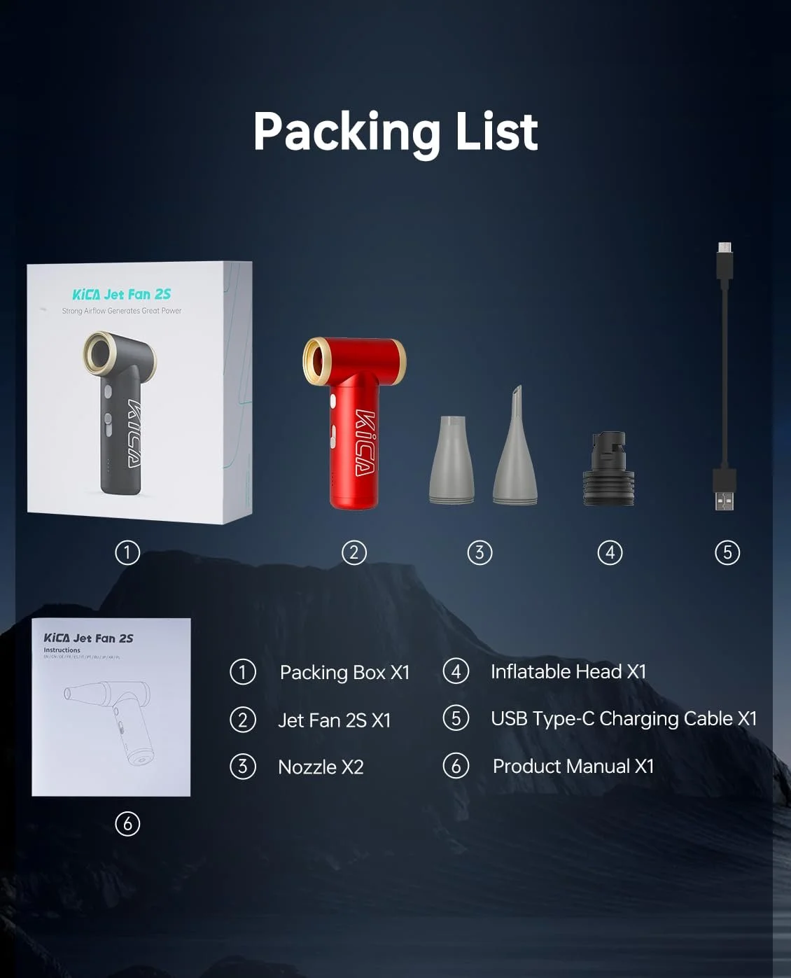 Аккумуляторная воздуходувка KiCA JetFan 2S 117000RPM Металлический корпус Красный, фото №7 Аккумуляторная воздуходувка KiCA JetFan 2S 117000RPM Металлический корпус Красный, фото №7