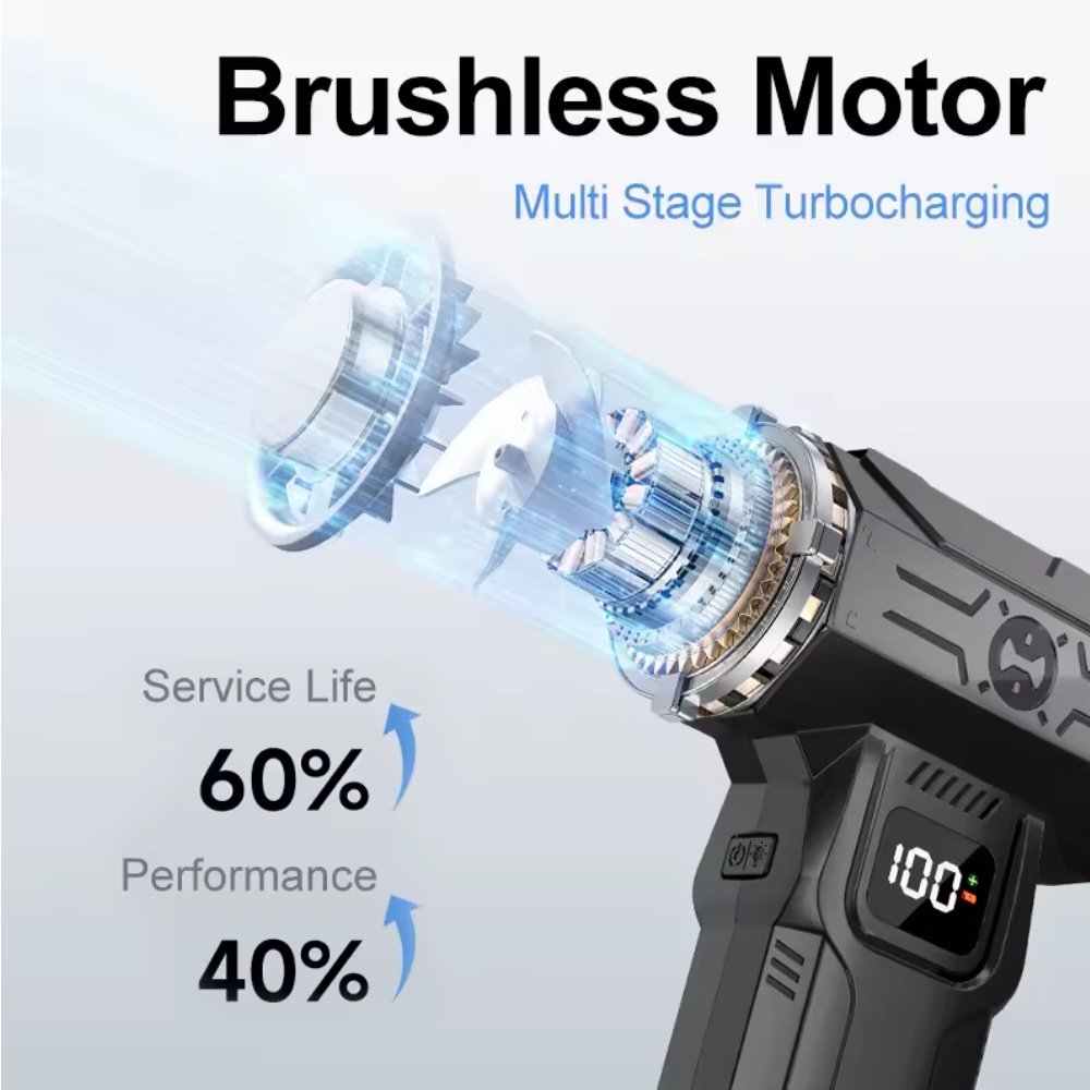 Турбовентилятор Violent HF-86 Turbo Jet Fan 150000 RPM з екраном Black, фото №3