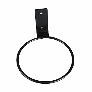 Настенный держатель для цветочного горшка perfk металлический подвесной для перил и забора Черный - Фото 1