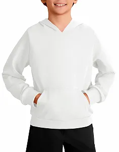 Худи Haloumoning для мальчиков, с длинными рукавами, модная толстовка, однотонная, повседневная, стандартного кроя, с карманом-кенгуру, для детей 5-14 лет - Фото 1