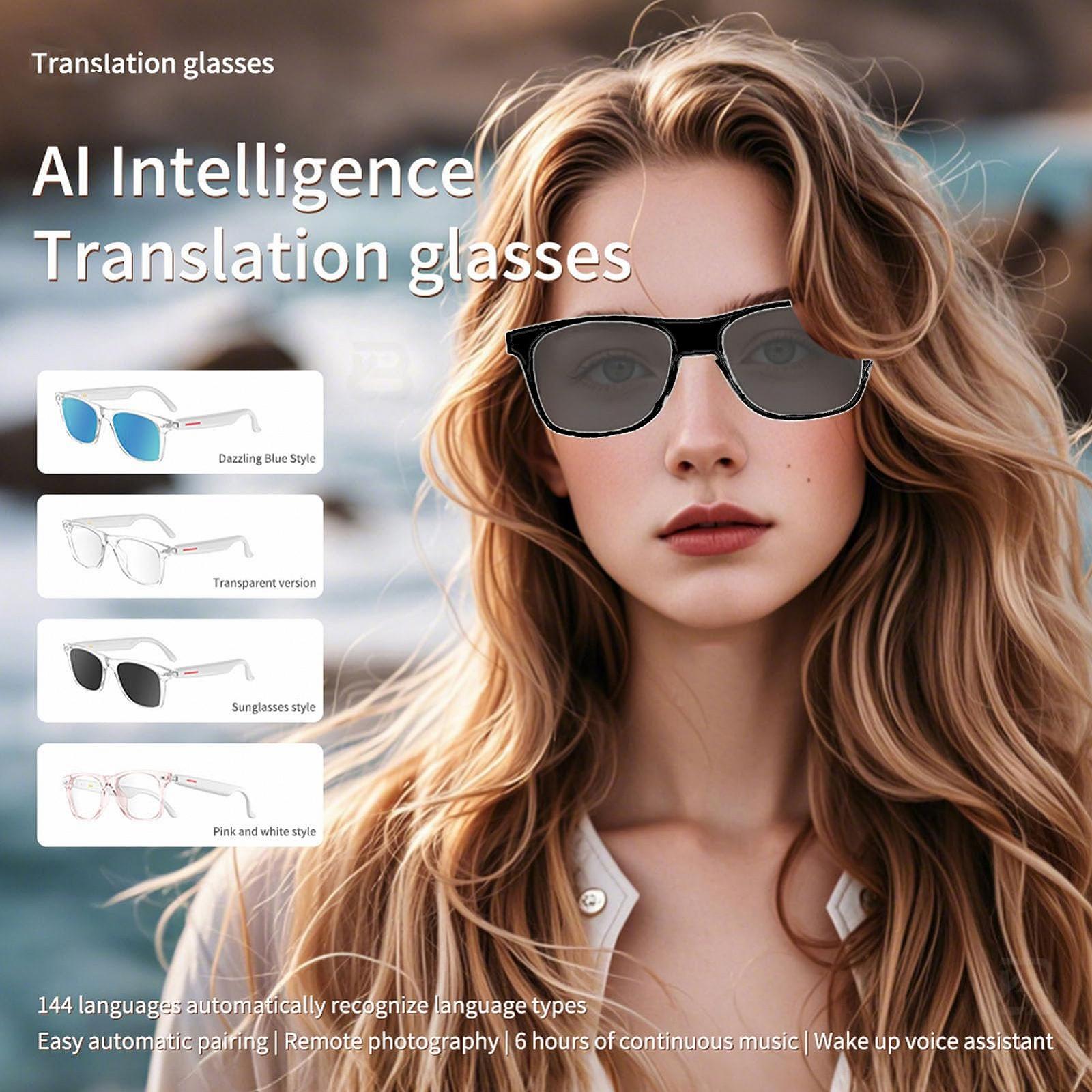 Розумні окуляри AI 144 мови Переклад в реальному часі Bluetooth 5.4, фото №2