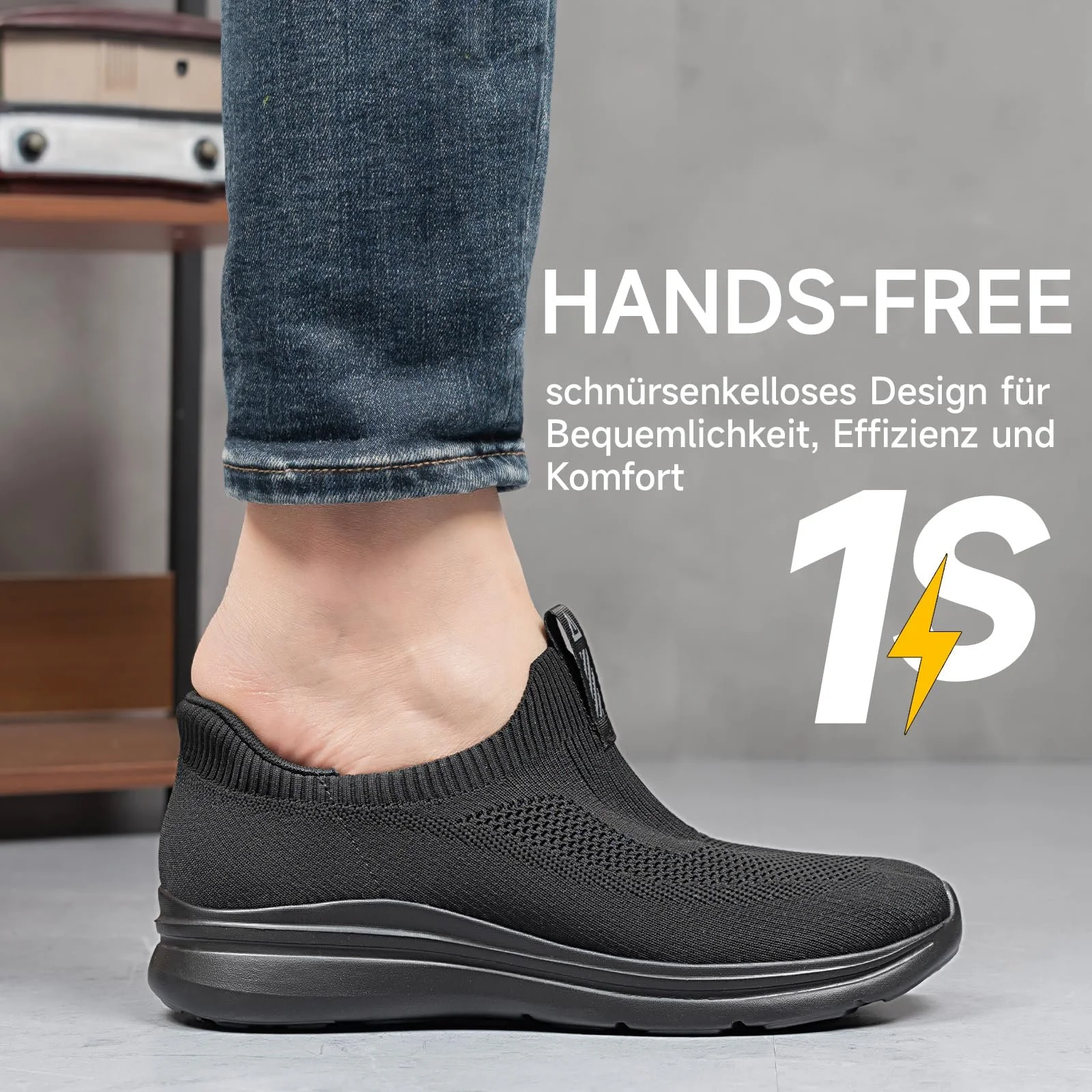 Чоловічі сліпони для ходьби ODCKOI, дихаючі легкі кросівки, атлетичні неслизькі кросівки, фото №3