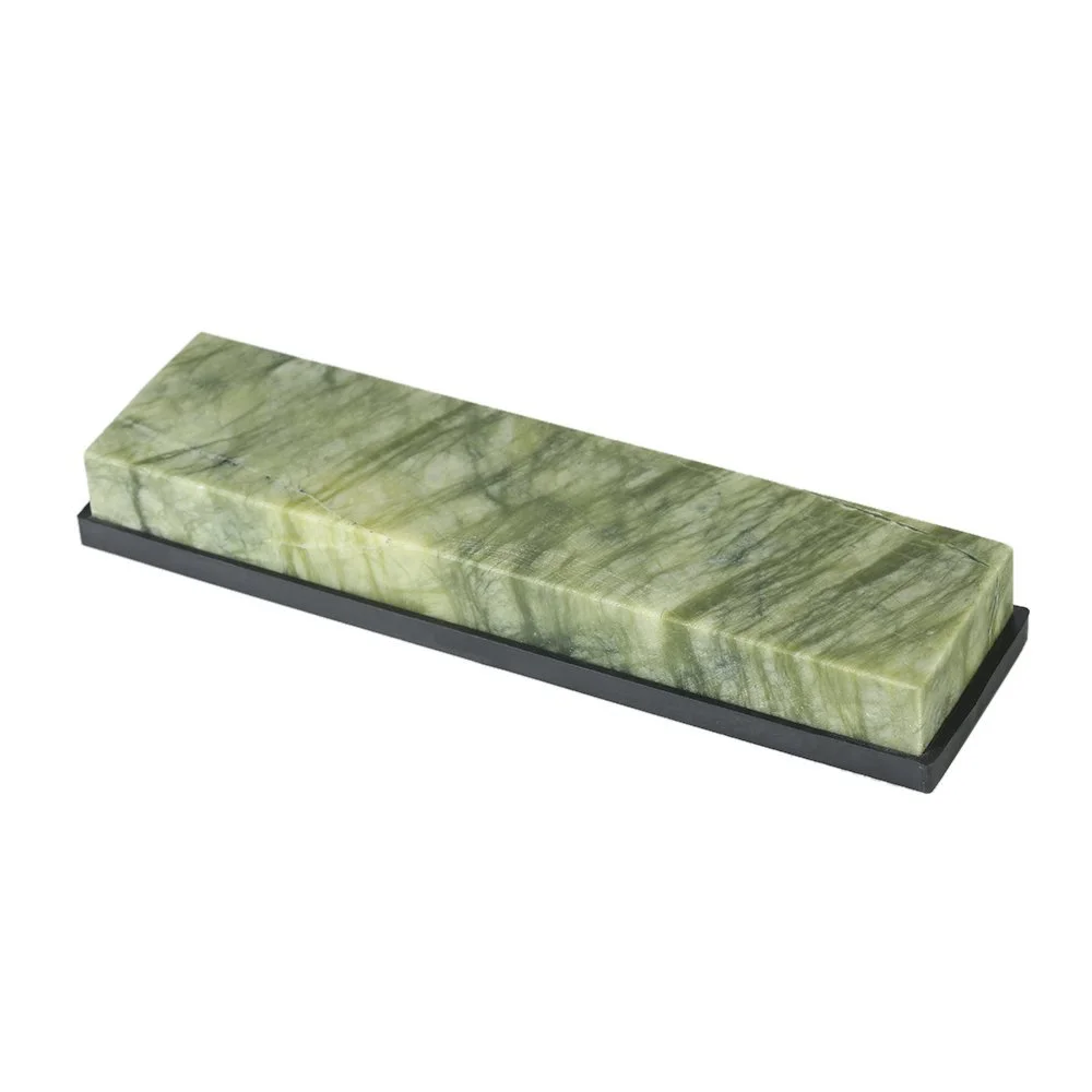 Точильний камінь Decdeal Natural Green Jade 10000 Grit 200х50х25 мм з гумовою основою, фото №1
